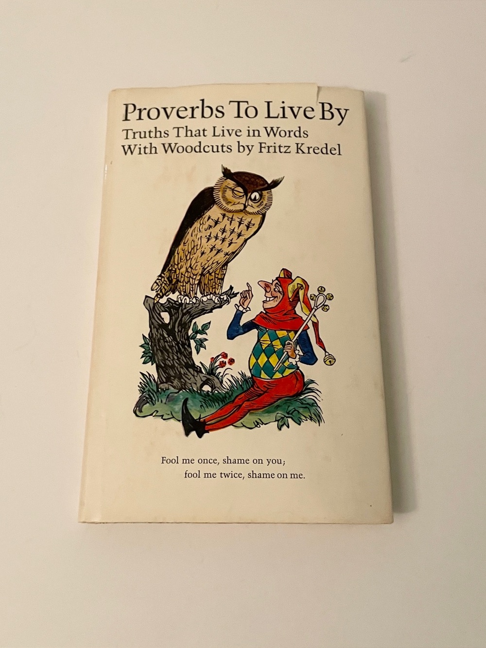 Vintage Hallmark Proverbs To Live By Book Fritz Kredel Woodcuts Hardcover 1968